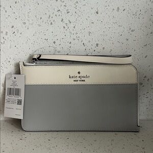 Kate Spade Cream and Gray Clutch